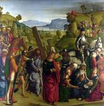 欧洲12-19世纪油画二_BOCCACCINO, Boccaccio - Christ carrying the Cross and the Virgin Mary Swooning